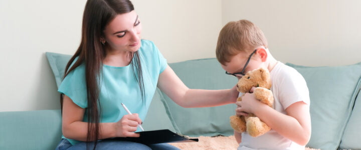 How can children in care benefit from therapy?